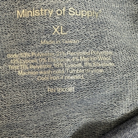 Ministry of Supply fusion terry joggers blue heather size Extra large NWT - Picture 3 of 5